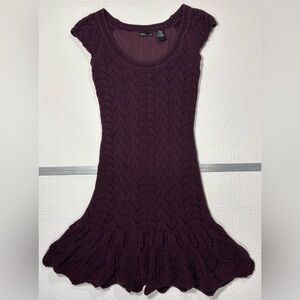 00’s Y2K Moda International VS Crocheted Dress Fairycore Women’s Small Capsleeve